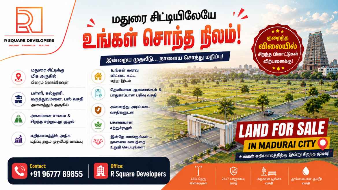 Land for sale in madurai city